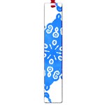 Snowflake Art Blue Cool Polka Dots Large Book Marks Front
