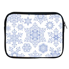 Snowflakes Blue White Cool Apple Ipad 2/3/4 Zipper Cases by Mariart