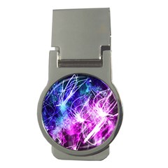 Space Galaxy Purple Blue Money Clips (round)  by Mariart