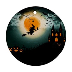 Halloween Landscape Ornament (round) by ValentinaDesign