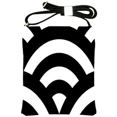 Circle White Black Shoulder Sling Bags by Mariart