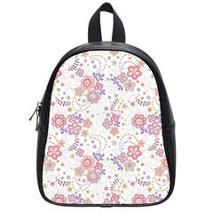 Flower Floral Sunflower Rose Purple Red Star School Bag (small) by Mariart