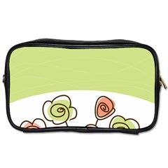 Flower Simple Green Rose Sunflower Sexy Toiletries Bags 2-side by Mariart