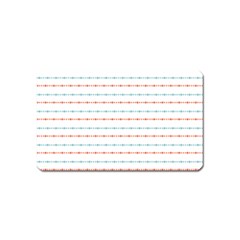 Line Polka Dots Blue Red Sexy Magnet (name Card) by Mariart