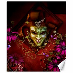 Wonderful Venetian Mask With Floral Elements Canvas 20  X 24   by FantasyWorld7