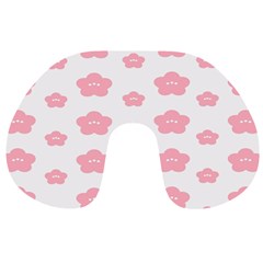 Star Pink Flower Polka Dots Travel Neck Pillows by Mariart