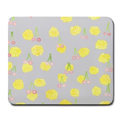 Cute Fruit Cerry Yellow Green Pink Large Mousepads by Mariart