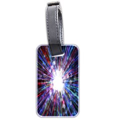 Seamless Animation Of Abstract Colorful Laser Light And Fireworks Rainbow Luggage Tags (two Sides) by Mariart