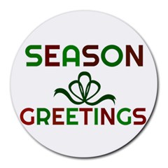 Season Greetings Round Mousepads by Colorfulart23