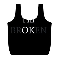 I Am Ok - Broken Full Print Recycle Bags (l)  by Valentinaart