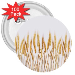 Wheat Plants 3  Buttons (100 Pack)  by Mariart