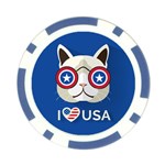 USA Lips Poker Chip Front