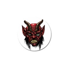 Krampus Devil Face Golf Ball Marker by Celenk