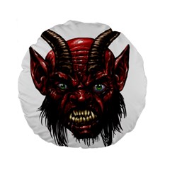 Krampus Devil Face Standard 15  Premium Round Cushions by Celenk
