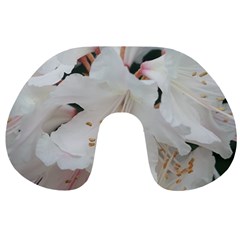 Floral Design White Flowers Photography Travel Neck Pillows by yoursparklingshop