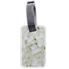 Hydrangea Flowers Blossom White Floral Elegant Bridal Chic Luggage Tags (two Sides) by yoursparklingshop