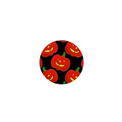 Halloween Party Pumpkins Face Smile Ghost Orange Black 1  Mini Buttons by Alisyart