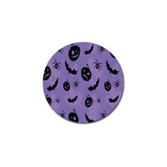 Halloween Pumpkin Bat Spider Purple Black Ghost Smile Golf Ball Marker (4 Pack) by Alisyart