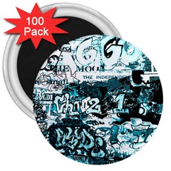 Graffiti 3  Magnets (100 Pack) by ValentinaDesign