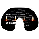 Candles Christmas Advent Light Travel Neck Pillows Front