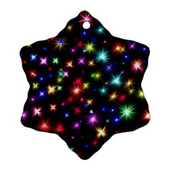 Fireworks Rocket New Year S Day Snowflake Ornament (two Sides) by Celenk