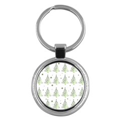 Christmas Tree - Pattern Key Chains (round)  by Valentinaart