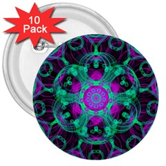 Pattern 3  Buttons (10 Pack)  by gasi