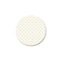 Gold Scales Of Justice On White Repeat Pattern All Over Print Golf Ball Marker (10 Pack) by PodArtist