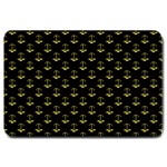 Gold Scales Of Justice on Black Repeat Pattern All Over Print  Large Doormat  30 x20  Door Mat