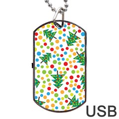 Pattern Circle Multi Color Dog Tag Usb Flash (one Side) by Celenk