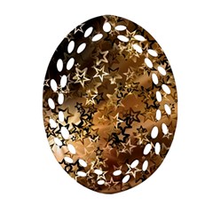 Star Sky Graphic Night Background Ornament (oval Filigree) by Celenk