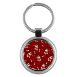 Pug Xmas Pattern Key Chains (Round)  Front