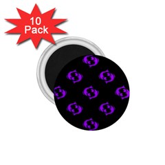 Purple Pisces On Black Background 1 75  Magnets (10 Pack)  by allthingseveryone