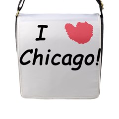 I Heart Chicago  Flap Messenger Bag (l)  by SeeChicago