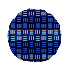 Textiles Texture Structure Grid Standard 15  Premium Round Cushions by Celenk