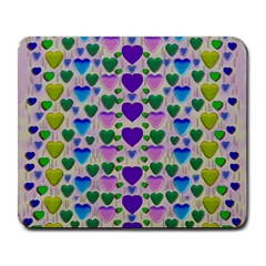 Love In Eternity Is Sweet As Candy Pop Art Large Mousepads by pepitasart