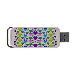 Love In Eternity Is Sweet As Candy Pop Art Portable Usb Flash (one Side) by pepitasart