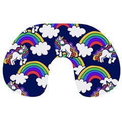 Rainbow Unicorns Travel Neck Pillows by BubbSnugg