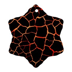 Magma Snowflake Ornament (two Sides) by jumpercat