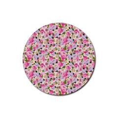 Gardenia Sweet Rubber Round Coaster (4 Pack)  by jumpercat