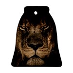 African Lion Mane Close Eyes Bell Ornament (Two Sides) Front
