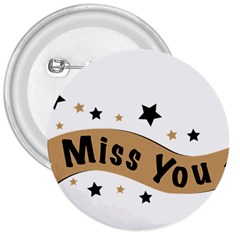 Lettering Miss You Banner 3  Buttons by BangZart