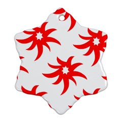 Star Figure Form Pattern Structure Snowflake Ornament (two Sides) by Celenk