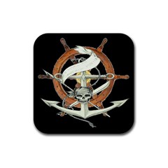 Anchor Seaman Sailor Maritime Ship Rubber Square Coaster (4 Pack)  by Celenk
