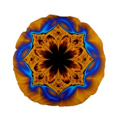 Digital Art Fractal Artwork Flower Standard 15  Premium Round Cushions by Celenk