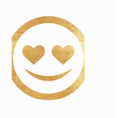 Gold Smiley Face Large Garden Flag (two Sides) by NouveauDesign