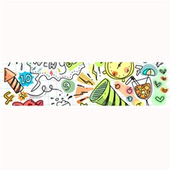 Doodle New Year Party Celebration Large Bar Mats by Celenk
