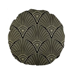 Art Nouveau Standard 15  Premium Flano Round Cushions by NouveauDesign