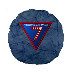 Carrier Air Wing Seven  Standard 15  Premium Round Cushions by Bigfootshirtshop