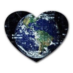 Earth Internet Globalisation Heart Mousepads by Celenk